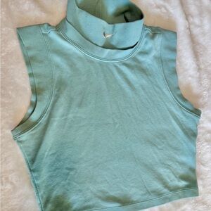 Nike Women's Sleeveless Teal Mockneck Top